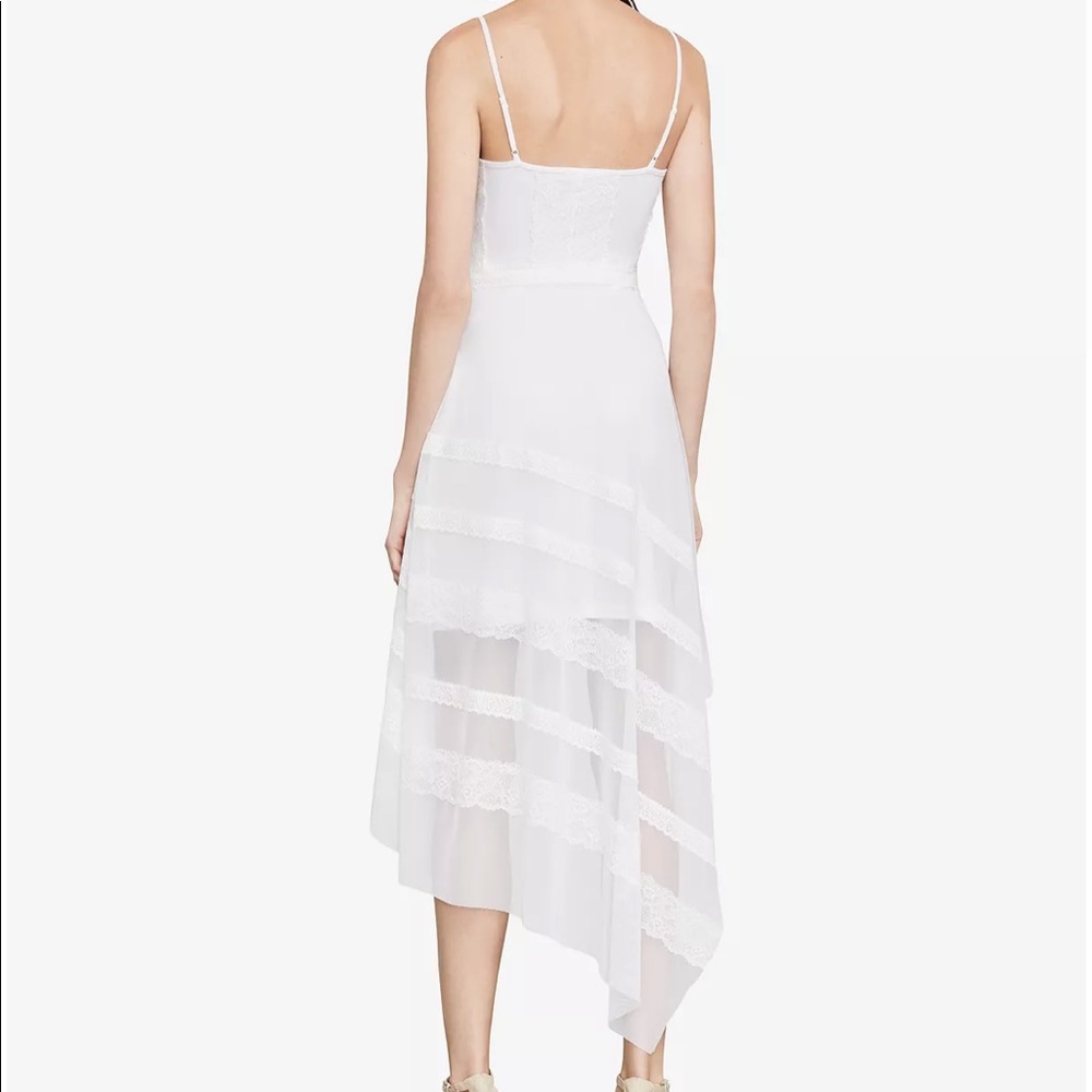 BCBG white Asymmetrical Dress